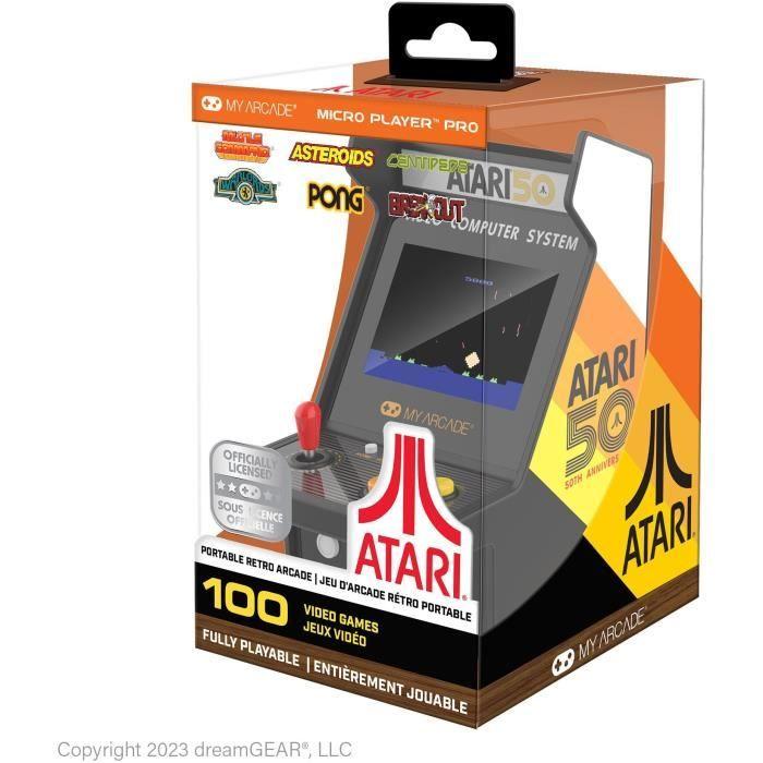 Console Retrogaming - Atari - Micro Player PRO - 100 giochi integrati - Schermo 7cm Alta Risoluzione