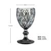 European Embossed Wine Glass Thickened Colorful Glass High Foot Juice Cup Retro Red Wine Glass