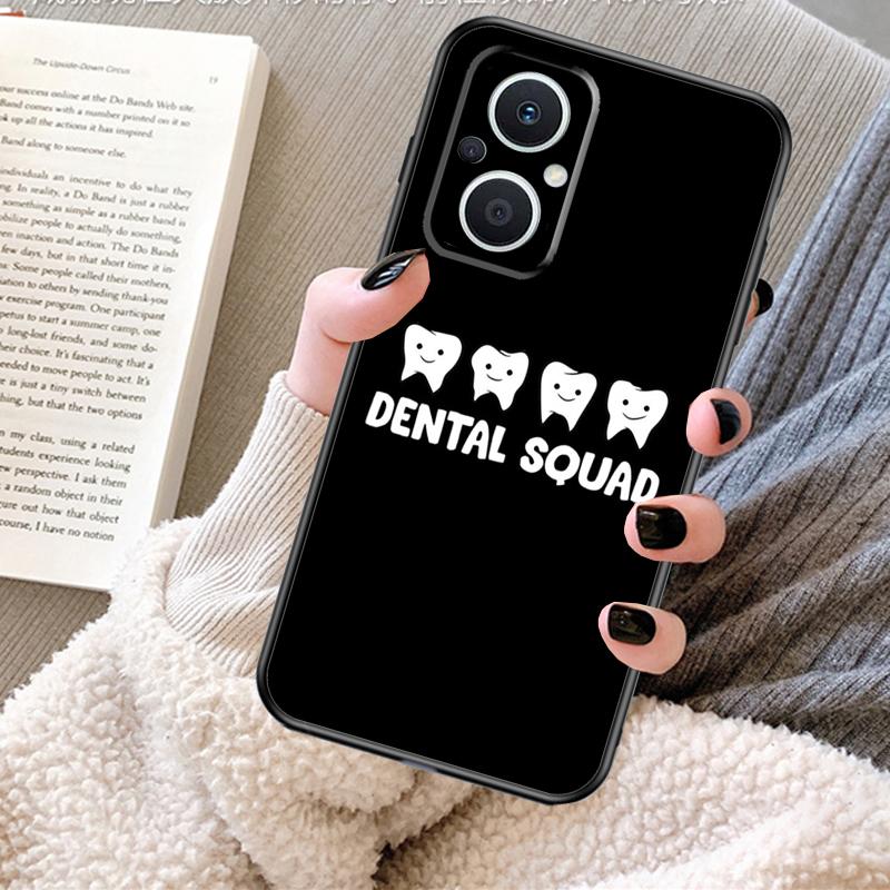 Zahnarzt Zahnmuster Hülle Für OPPO Reno 12 F 13 13F 11F 8T 7 8 10 Pro OPPO Find X8 Pro X6 X3 X5 Lite Abdeckung Fundas