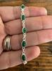 Solid 925 Sterling Silver Green Onyx Gemstone Women Tennis Bracelet Handmade jewelry