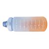 Straw Bottle Leakage Proof Frosted Gradient Color   Open Sports Water Cup with Handle Clear Scale 2000ml
