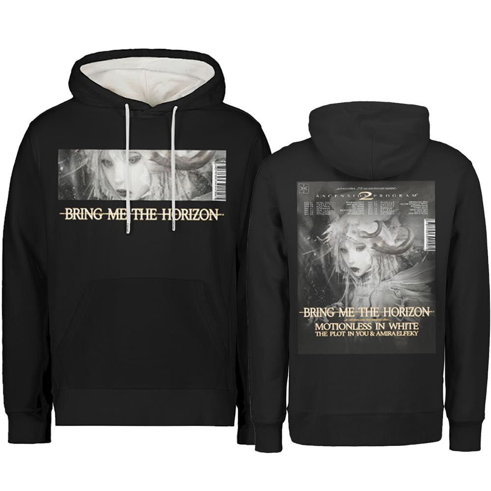 

MOTIONLESS IN WHITE B M T H Североамериканская программа восхождения 2 Толстовки с длинным рукавом и капюшоном Графическая одежда Мужская толстовка S