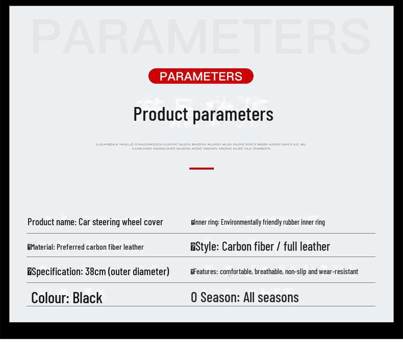 Rattkåpa i Läder & Kolfiber för Geely Emgrand, New Boyue, GSGL, Binyue, Binrui, Vision