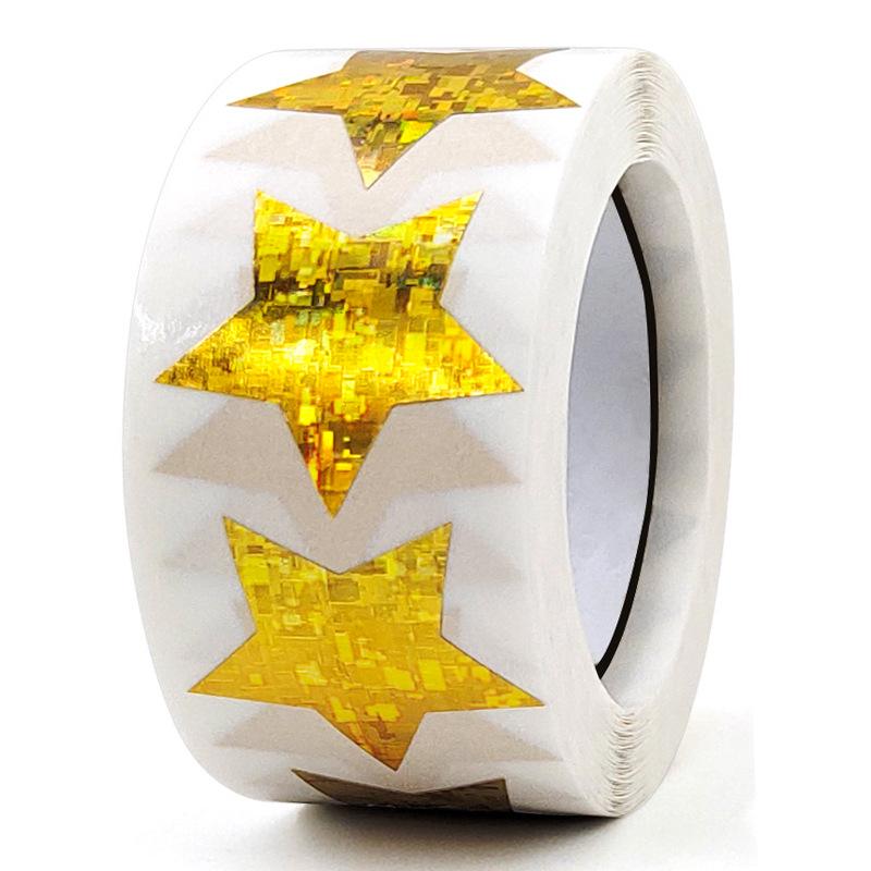 

Colorful Five-Pointed Star Laser Stickers - Reward, Gift Packaging & Decoration
