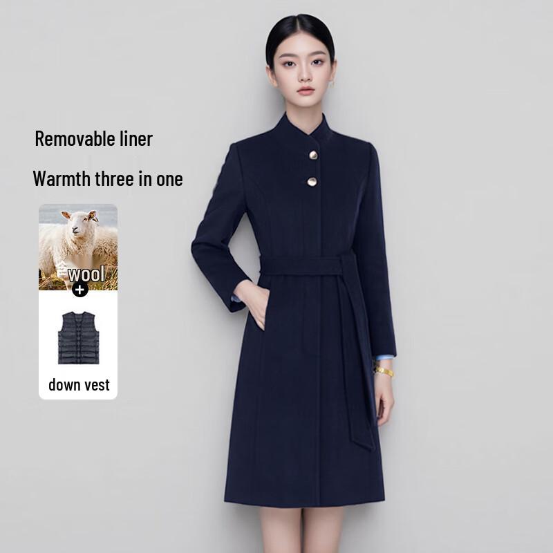 Women's Professional Wool Blend Mid-Length Coat