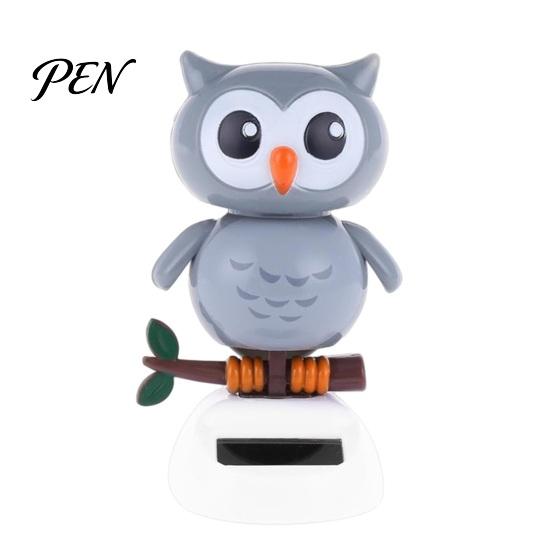 Stable Base Car Ornament Funny Solar Dancing Duck Toys, Creative Fun Swinging Colorful Owl Decorations Desktop Ornaments Interior Fatigue Relief
