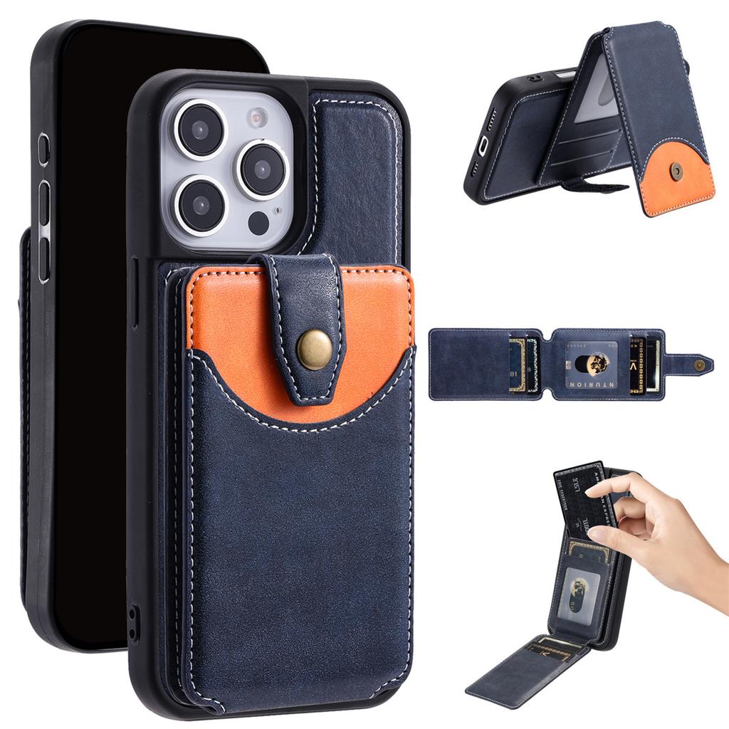 Magnetic Card Case for iPhone 6-16 - Wallet/Stand/Wireless Charging (6 Colors)