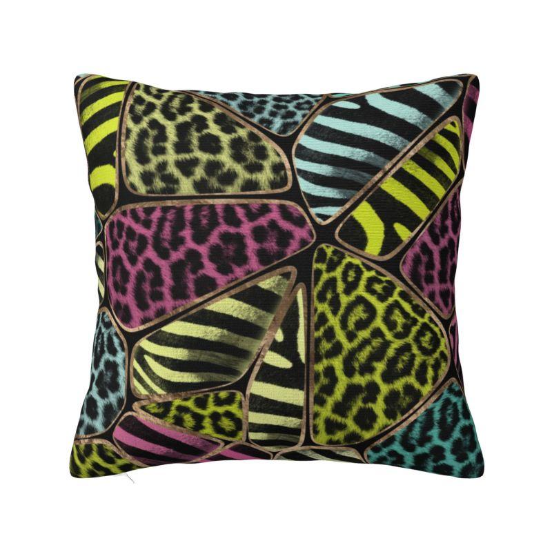Custom Leopard Print Pillow Case Decoration Luxury Animal Skin Outdoor Cushions Square Pillowcase