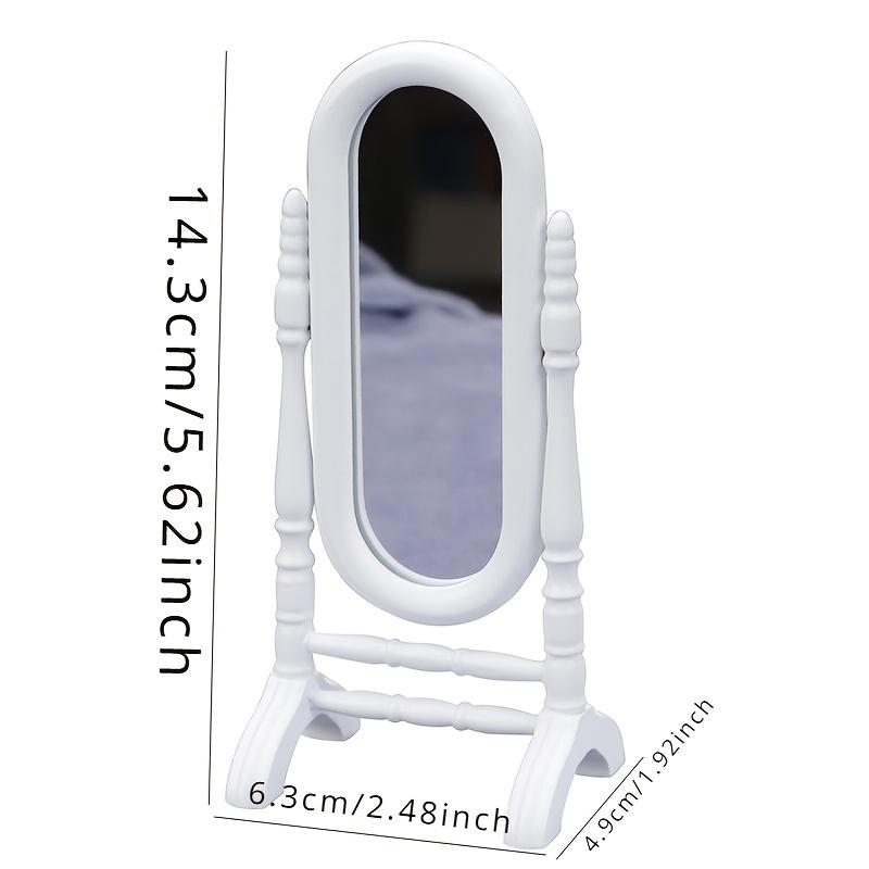 1/12 Scale Miniature Wooden Vanity Mirror Model Ornament - DIY Miniature Photography Props- Seasonal Decor - Perfect Gift