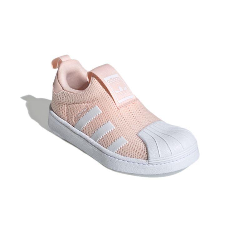 Adidas Originals Superstar Series 360 C Low-Top Kids Skate Shoes Kids Sneakers White Pink EF9170