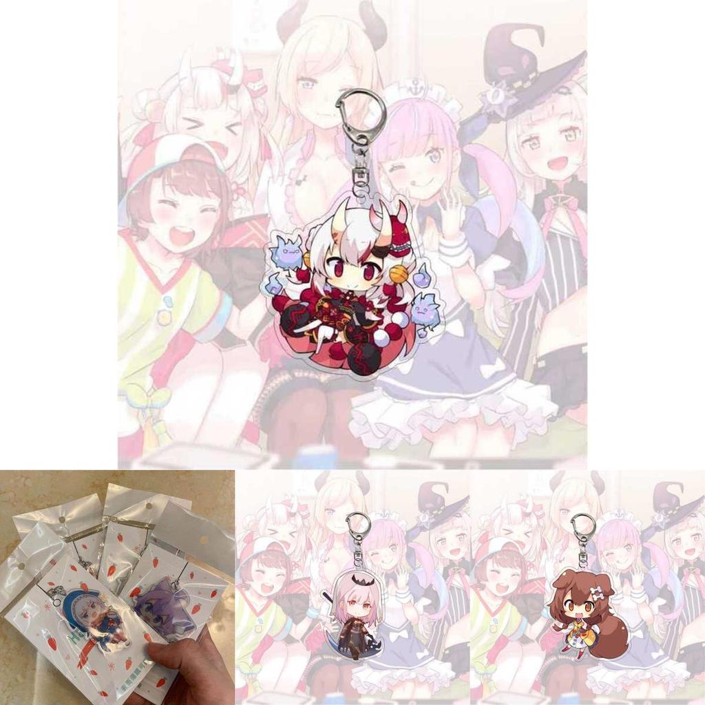 Stunning Hololive Vtuber Keychain Featuring Gawr Gura Mori Usada Fubuki Suisei For Anime Fans