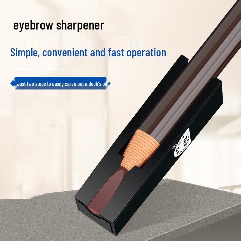 Pull-String Eyebrow Pencil Sharpener: Flat, Break-Resistant, Convenient, Quick