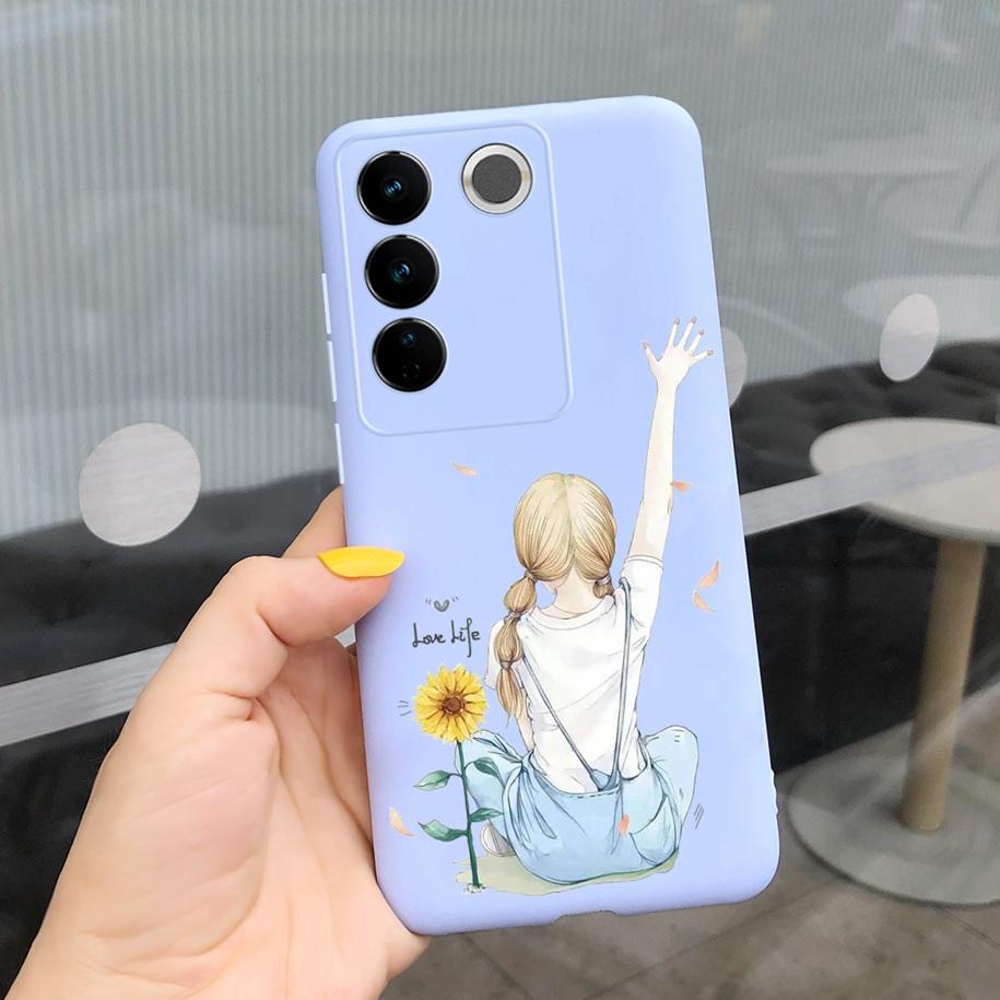 For Vivo V27 Pro Case Vivo V27e Back Cover Fashion Candy Color Painted Funda For Vivo V27 5G V 27e V27Pro V2237 V2230 Soft Shell