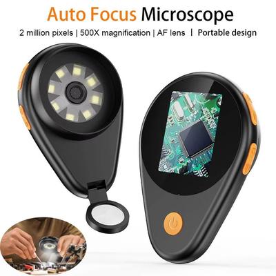 Auto Focus Digital Microscope Portable 500X Magnification Optical Microscope HD Mini Electron Scientific Microscope
