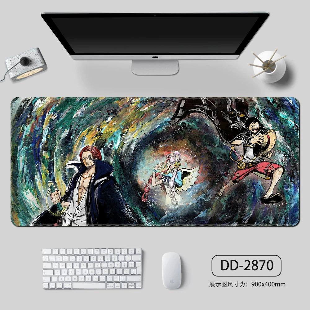High Definition ONE PIECE Mouse Pad Oversize Boy Hot Blood Animation E-sports Keyboard Pad  Monkey D. Luffy Roronoa Zoro Computer Table Mat Animation