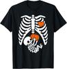 Skeleton Pregnancy Announcement Mom Halloween Costume T-Shirt