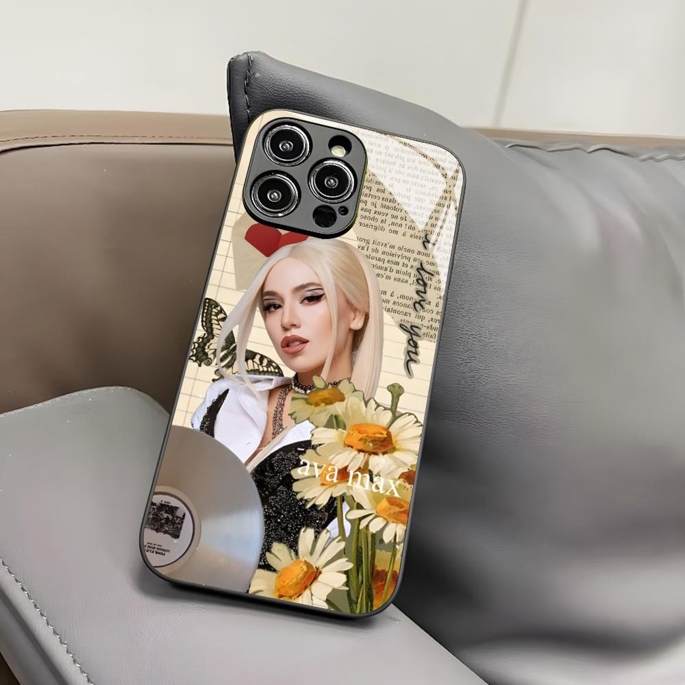 Diamonds Dancefloors Ava Max Phone Case for Iphone 17 Air 16 15 14 12 11 13 Pro Max Mini X Xr Xs Puls Black Glass Cover