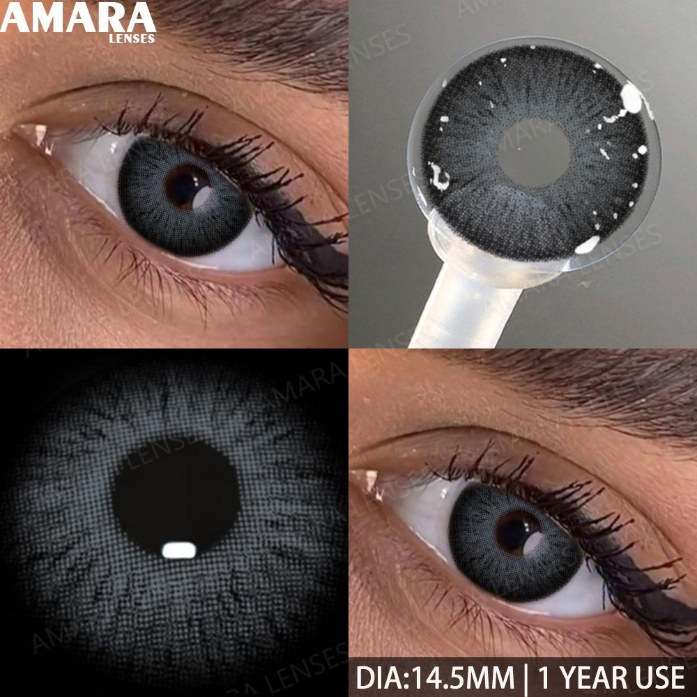 AMARA 1 Paar Farbige Kontaktlinsen Jahreslinsen Natürlicher Look Braune Augenlinsen Graue Kontakte Blaue Linsen Grüne Augenlinsen