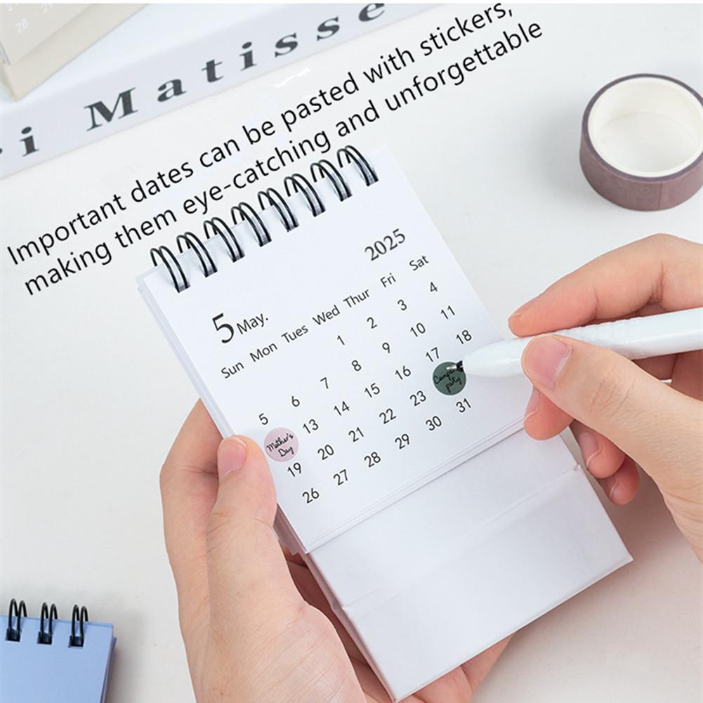 2024-2025 Mini Desk Calendar Standing Flip Desktop Calendar Running From July 2024 To December 2025, Desk Calendar With Stickers