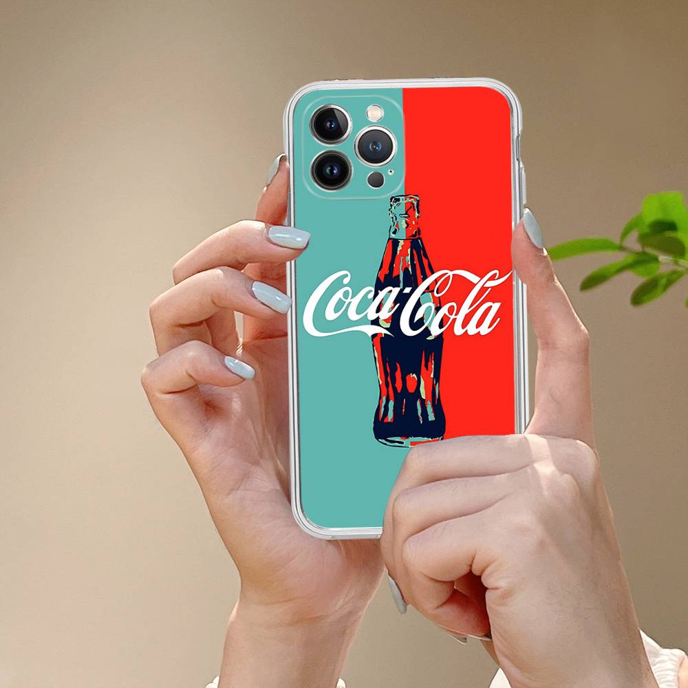 Coca-cola Vintage Phone Case For IPhone 17 16 15 14 13 11 12 Pro Max 16 Plus Transparent