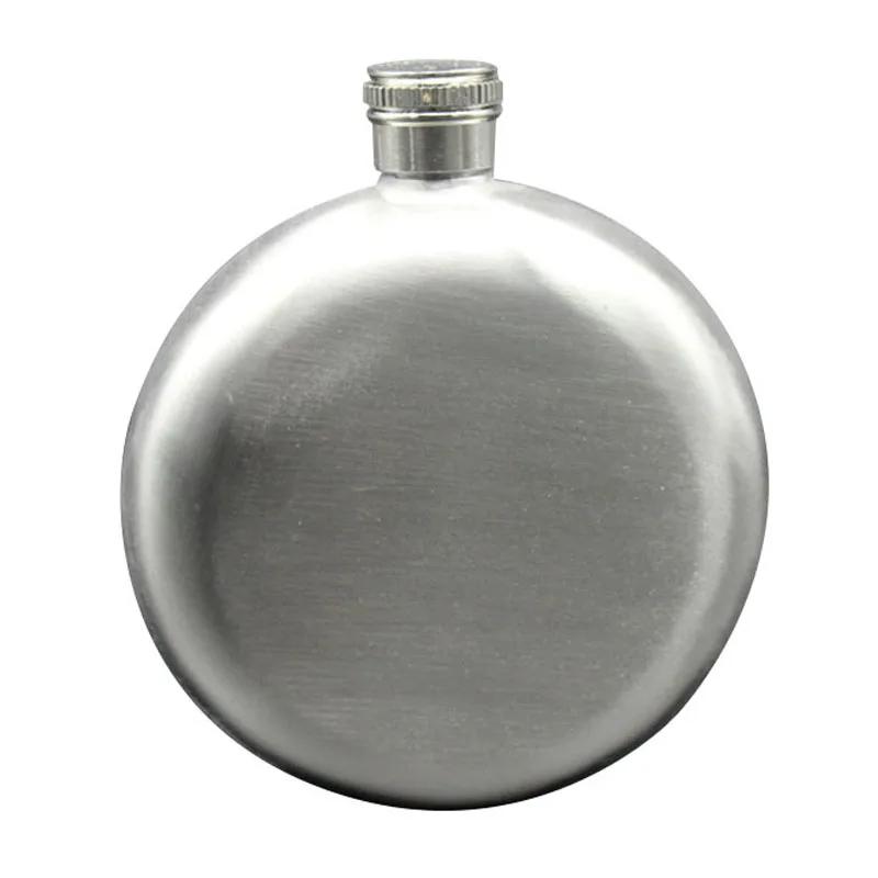 5OZ Stainless Steel Hip Flask Mini Round Alcohol Liquor Bottle High Quality Whiskey Flagon Mirror Polished Portable Pocket Flask