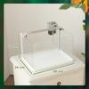20L Glass Aquarium with LED Lights, Filter and Water Pump, 38x26x27 Cm, White