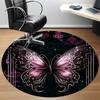 1pc Butterfly Fantasy Office Round Area Rug, Indoor Mat Suitable ForOffice, Under Office Chairs Bedroom Living Room Home Decor T190