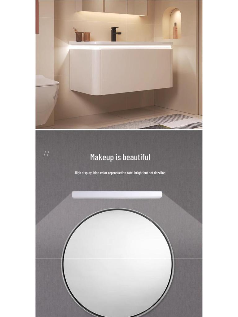 Bathroom LED Sensor Vanity Mirror Cabinet with Fog-Proof, Waterproof, and No-Punch Installation