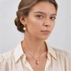 High Quality Heart Shape Earrings Necklace Set Gold Plated Love Earrings Necklaces Stainless Steel Set Jewelry Gift for Mother