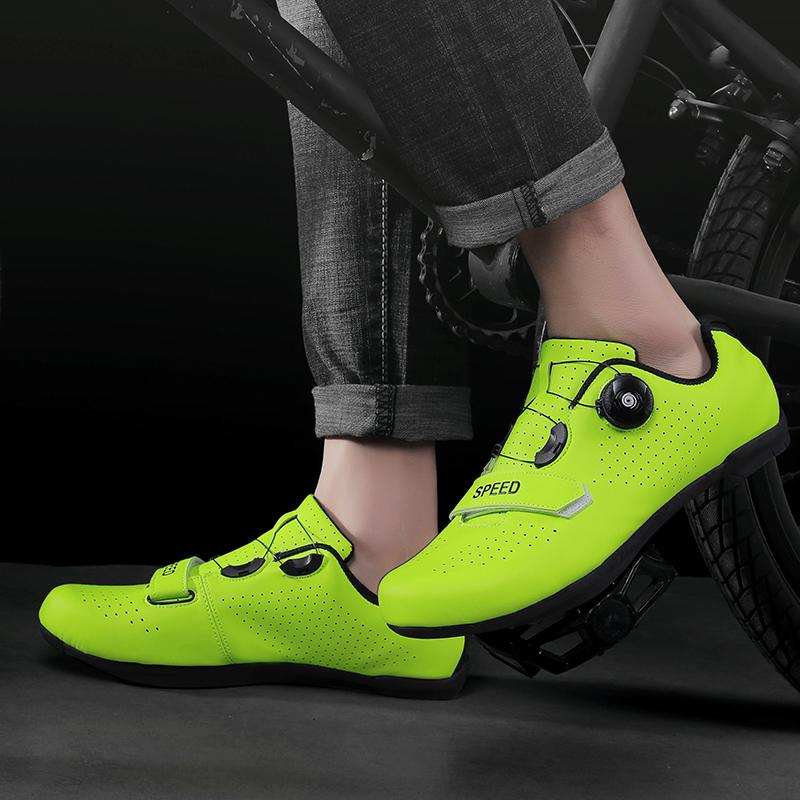 Cycling Sneaker SPD Men Sport Road Bike Boots Flat Racing Speed Sneakers Trail Mountain Bicycle Footwear Spd Pedal Cycling Shoes