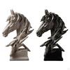 Resin Figurine for Home Decor Gift Horse Head Statue Office Desk Cabinet Gray