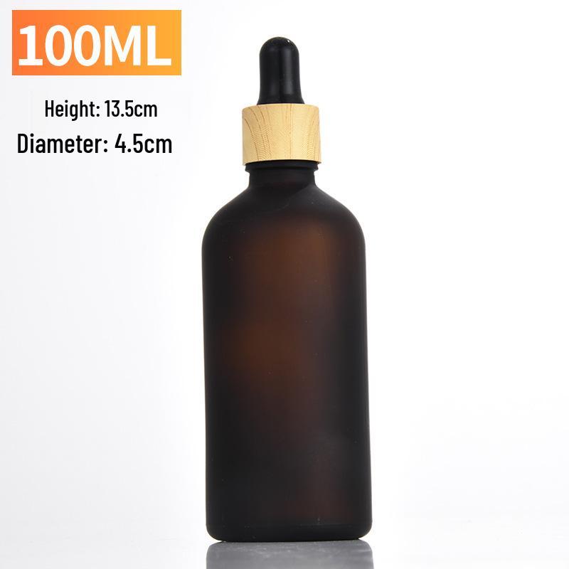 5ml/30ml/100ml Frosted Essential Oil Dropper Bottles with Wood Grain Ring