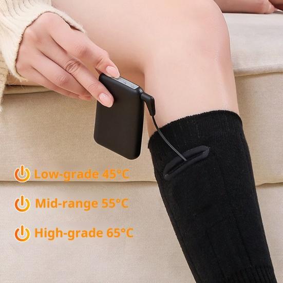 Uppladdningsbara elektriska strumpor med 3 värmeinställningar Andas slitstarka uppvärmda strumpor Tvättbar fotvärmare