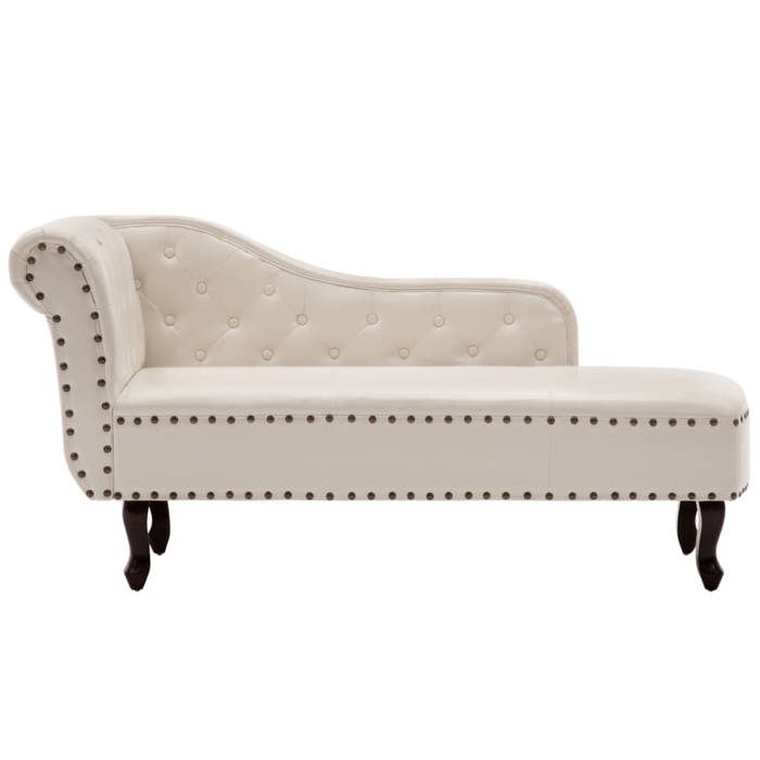 VidaXL Chaise Longue Cuir Artificiel Canapé Méridienne Salon Chambre Maison 60783