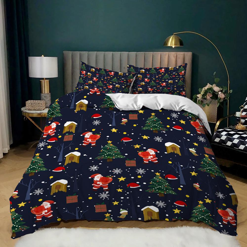 Christmas Set 3 Holiday Set Quilt Cover Gift Tree Three-Piece Set