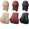 Nappa Leather Memory Foam Car Headrest & Lumbar Pillow Cushion