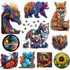 Wooden Puzzle for Adults, Cat Wooden Jigsaw Puzzles for Adults, Unique Animal Shape Wood Cut Puzzles for Family Friend