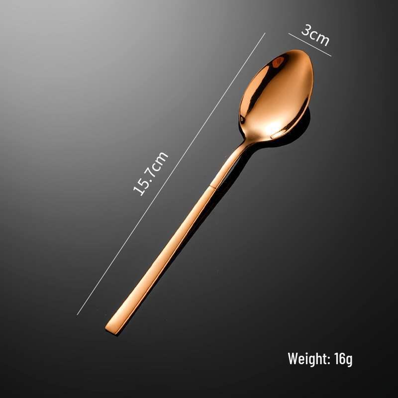 Four-Piece Stainless Steel Restaurant Knife, Fork, Spoon Set - Elegant Hotel Steak Tableware