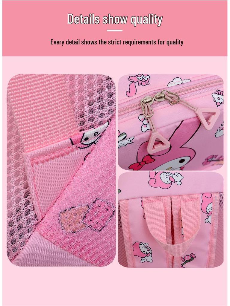 Rucsac ușor pentru fete drăguțe Kuromi pentru elevii de grădiniță și școală elementară