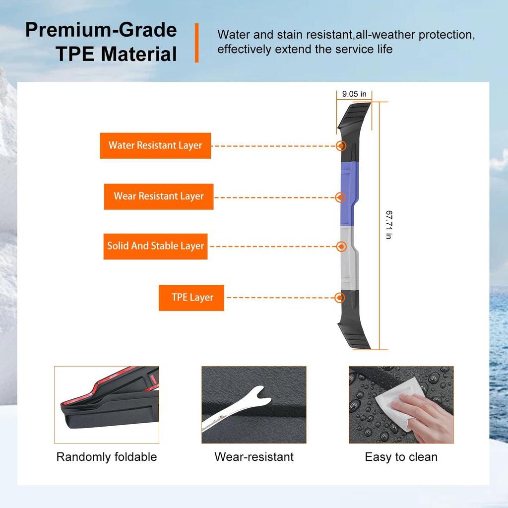 Powoq Hood Shield Compatible With 2014- Toyota Tundra TPE Front Hood Deflector Protector Replacement For 2014 2015 2016 2017 2018    Toyota Tundra