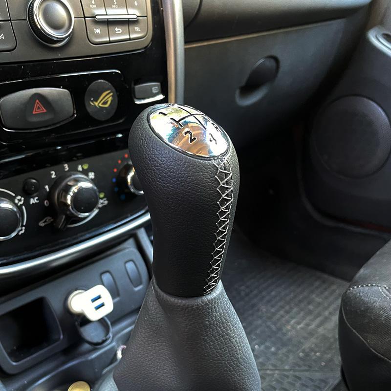 5 Speed Gear Shift Knob Stick Head PU Leather Car Gear Shift Lever Handle for RENAULT CLIO MK3 3 III MEGANE MK2 SCENIC MK2