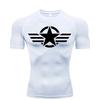 Men's Compression Fitness Sport Running Jogging Tight Gym T-Shirts Athletic Workout Quick Dry Tops Tee Breathable Summer Tight Fit
