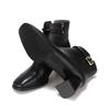 Barbara Leather Buckle Ankle Boots 6cm Bzg803bk