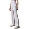 Calvin Klein Fashion High-Waisted Solid Color Split Flared Casual Pants Women pants Galaxy-Gray J223723-PC8