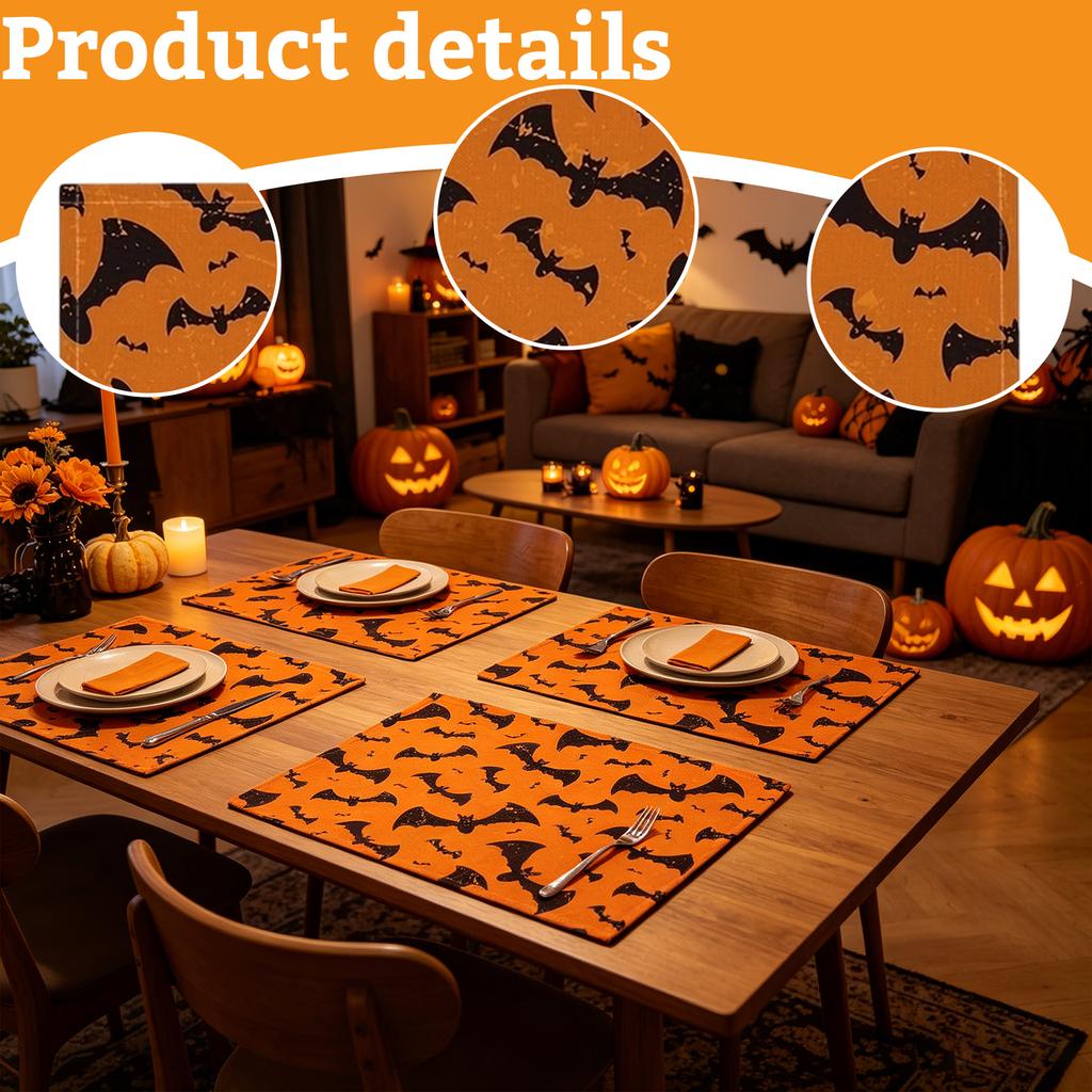 Halloween Placemats Design Place Mats for Holiday Party Decorations