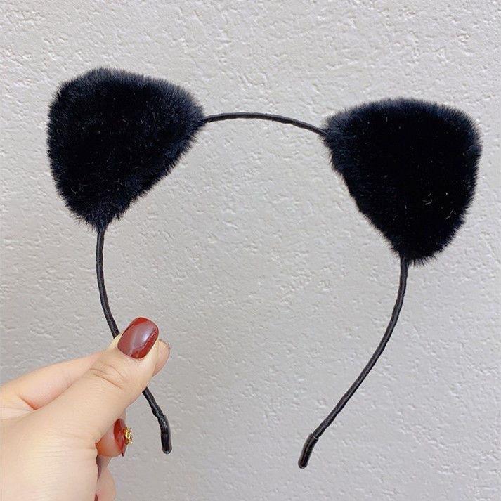 Glitzerndes süßes Katzenohren-Stirnband, Kitty-Stirnband, Damen, Mädchen, Kinder, glitzerndes Haar, Metallreifen, glänzende Haarbänder, Haar-Accessoires