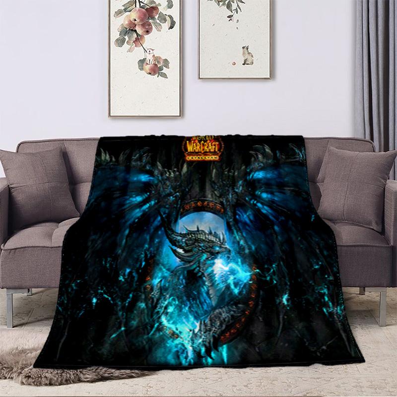 classic game World of Warcraft Frozen Throne blanket Soft and portable four season home bed, sofa blanket, office travel, lunch break, warm blanket Y7