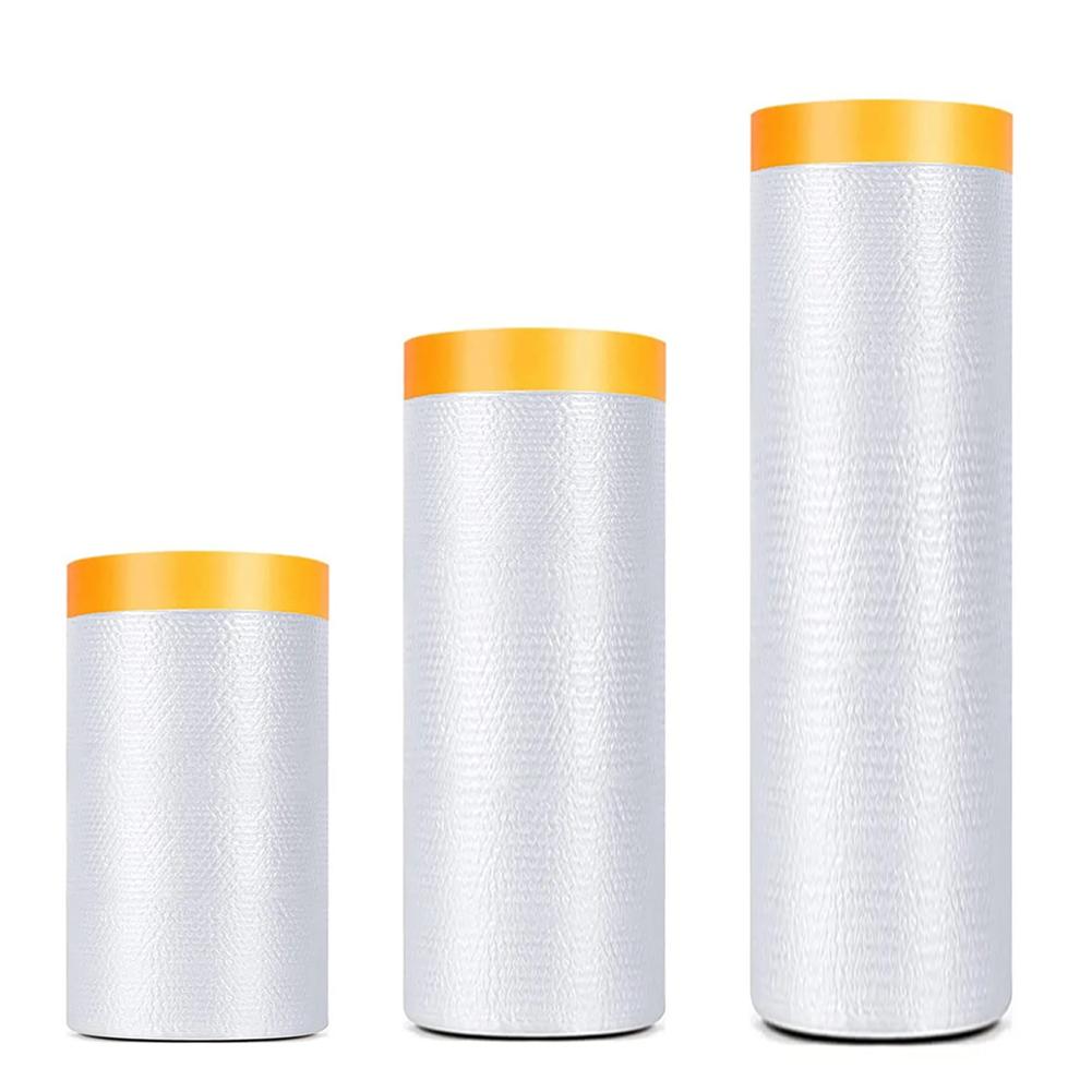 Home Cars and Auto Body Tape and Drape Masking Film Paint Adhesive Protective Film Roll for Covering Skirting Frames