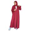 MQ182 Bescheidene Sommer Damen Farbblock Streifen Vielseitige Lange Abaya Robe