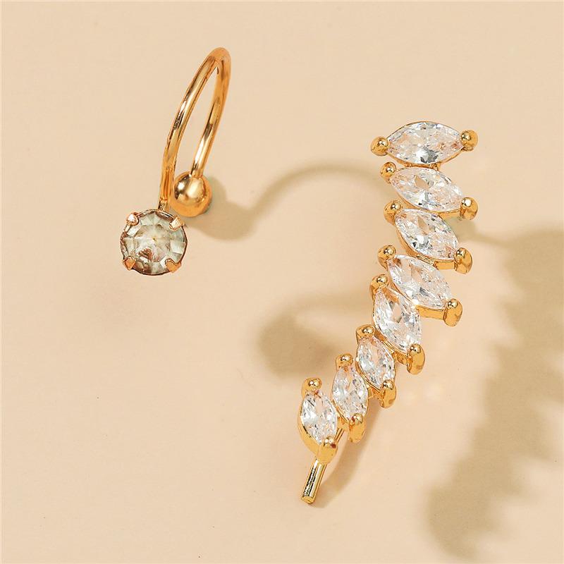 Bohemian Piercing Delicate Crystal Zircon Ear Cuff Wrap Stud Clip Earrings For Women Girl Fashion Earrings Jewelry Bijoux